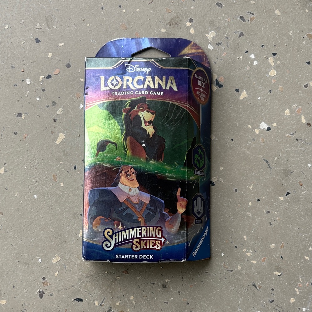 Disney Lorcana Shimmering Skies Starter Deck - Purple and Green